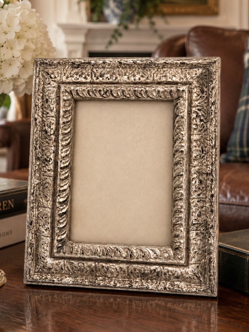 Vintage Carr International Silver Plated 5x7 Ornate Picture Frame